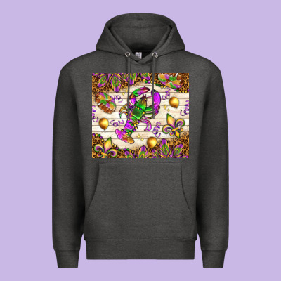 Mardi Gras With Crab Tumbler Premium Hoodie Designed By Howdyjamesfarm