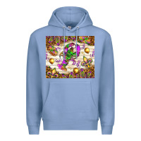 Colony Blue Mardi Gras with crab tumbler Premium Hoodie - HowdyJamesFarm