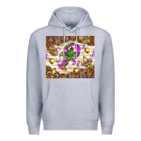 Heather Grey Mardi Gras with crab tumbler Premium Hoodie - HowdyJamesFarm