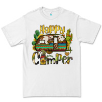 White happy camper caravan and gnome Premium Tee - BarkalooDesign