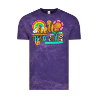 Cloud Purple hello third grade Vintage Tee - NancyCooperArtShop