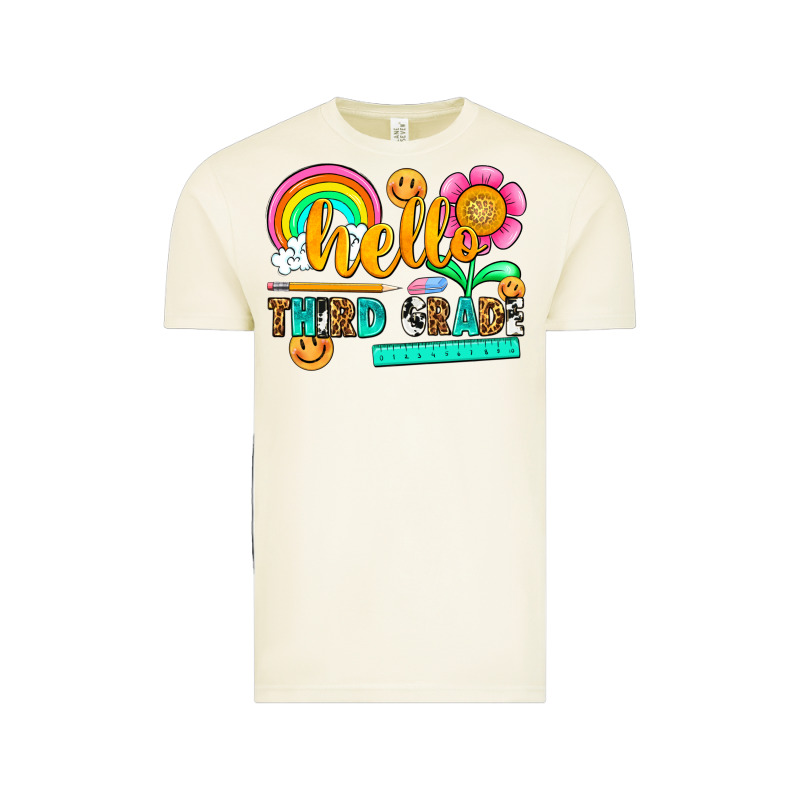 Hello Third Grade Vintage Tee by NancyCooperArtShop | Teevron