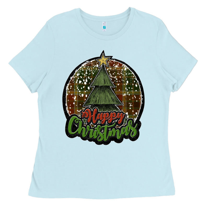 Happy Christmas Black Ladies Tee by JahusDesignShop | Teevron