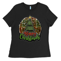 Black happy christmas black Ladies Tee - JahusDesignShop