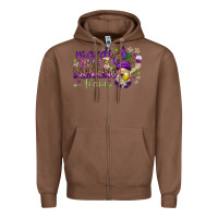 Chestnut Mardi Gras drinking team with gnome Zipper Hoodie - HowdyJamesFarm