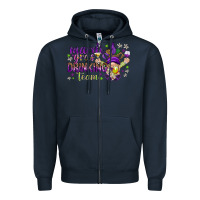 Navy Mardi Gras drinking team with gnome Zipper Hoodie - HowdyJamesFarm