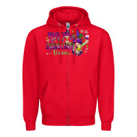 Red Mardi Gras drinking team with gnome Zipper Hoodie - HowdyJamesFarm
