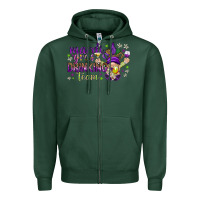Sports Green Mardi Gras drinking team with gnome Zipper Hoodie - HowdyJamesFarm