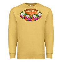 Antique Gold American Football Floral Premium Sweatshirt - CowCowDesign