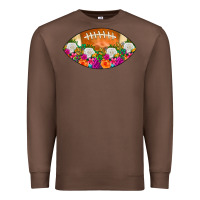 Chestnut American Football Floral Premium Sweatshirt - CowCowDesign