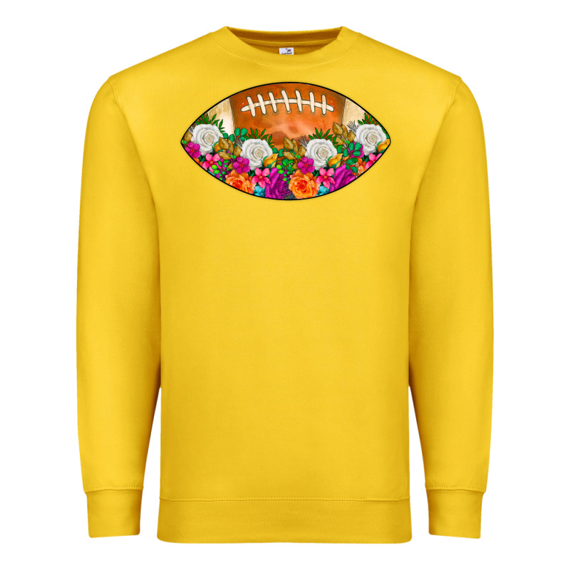 American Football Floral Premium Sweatshirt by CowCowDesign | Teevron