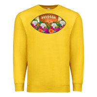 Lemon American Football Floral Premium Sweatshirt - CowCowDesign