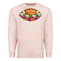Pale Pink American Football Floral Premium Sweatshirt - CowCowDesign