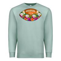 Seafoam American Football Floral Premium Sweatshirt - CowCowDesign