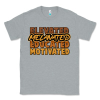 Heather Grey elevated melanated educated motivated Classic Tee - NancyCooperArtShop