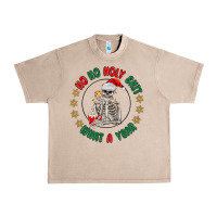 French Oak ho ho holly shit skeleton santa Urban Heavy Tee - MaliasSmallBusiness