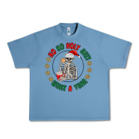 Pebble Blue ho ho holly shit skeleton santa Urban Heavy Tee - MaliasSmallBusiness