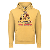 Vintage Mustard mooey christmas Vintage Hoodie - MaliasSmallBusiness