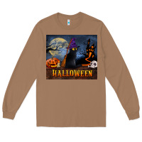 Toasted Coconut Black Cat Halloween Long Sleeve Tee - LillyAllenDesigns