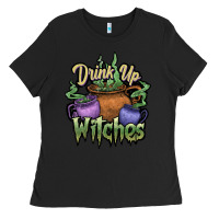 Black Drink up witches white Ladies Tee - JahusDesignShop