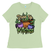 Drink Up Witches White Ladies Tee | Teevron