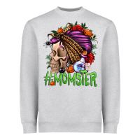 Heather Grey momster halloween momlife Heavyweight Sweatshirt - Jasminsmagicworld