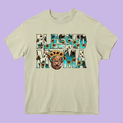 Blessed Mama Heavy Core Tee Designed By Jahusdesignshop