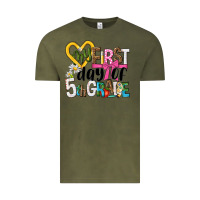 Vintage Olive my first day of 5th grade Vintage Tee - NancyCooperArtShop