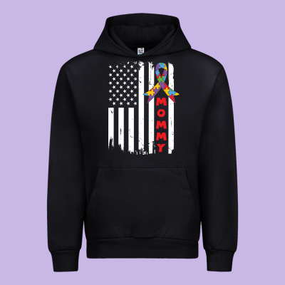 Lil Autism Mom Urban Hoodie Designed By Cowhidedigitalart
