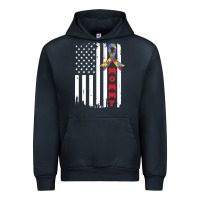 Navy lil autism mom Urban Hoodie - CowhideDigitalArt
