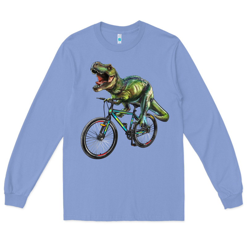 T Rex Dinosaur Riding Dinosaur Long Sleeve Tee by RanaPortraitStore | Teevron