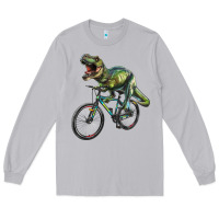 Moon Dust t rex dinosaur riding dinosaur Long Sleeve Tee - RanaPortraitStore
