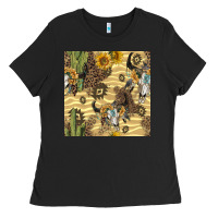 Black aztec bull skull Ladies Tee - BundleAndBundleShop