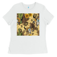 White aztec bull skull Ladies Tee - BundleAndBundleShop