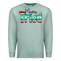 Seafoam Mama Tried Premium Sweatshirt - CowCowDesign