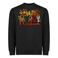 Black merry Christmas Heavyweight Sweatshirt - Jasminsmagicworld