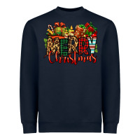 Navy merry Christmas Heavyweight Sweatshirt - Jasminsmagicworld