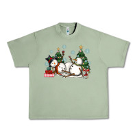 Oil Green christmas snowmen with wine Urban Heavy Tee - MaliasSmallBusiness