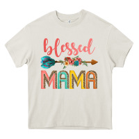 Cream blessed mama Heavy Core Tee - JahusDesignShop