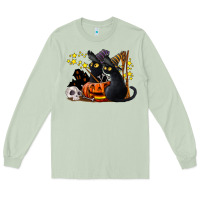 Matcha halloween black cats Long Sleeve Tee - LillyAllenDesigns