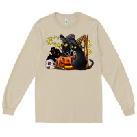 Mushroom halloween black cats Long Sleeve Tee - LillyAllenDesigns