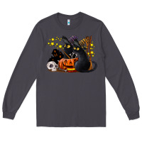 Smoke halloween black cats Long Sleeve Tee - LillyAllenDesigns
