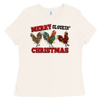 Bone Merry Cluckin' Christmas Ladies Tee - RanaPortraitStore