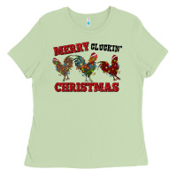 Matcha Merry Cluckin' Christmas Ladies Tee - RanaPortraitStore
