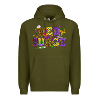 Army Green Mardi Gras Med Surge Premium Hoodie - HowdyJamesFarm