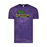 Cloud Purple christmas vacation car Vintage Tee - MaliasSmallBusiness