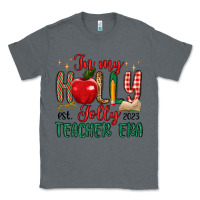 Charcoal Heather in my holly jolly teacher era Classic Tee - MaliasSmallBusiness