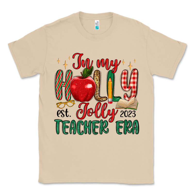 In My Holly Jolly Teacher Era Classic Tee by MaliasSmallBusiness | Teevron