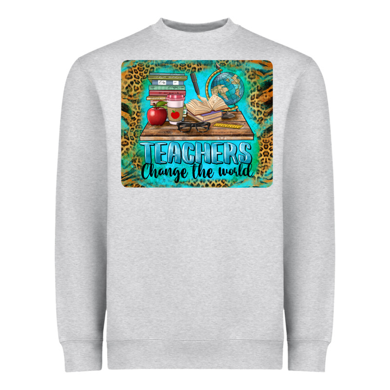 Teachers Change The World Mousepad Heavyweight Sweatshirt by BarkalooDesign | Teevron