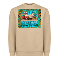 Mushroom teachers change the world mousepad Heavyweight Sweatshirt - BarkalooDesign